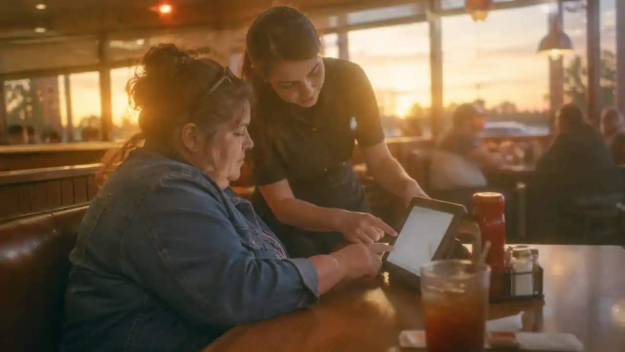 Lesson 392 Paying at the Tablet on the Table