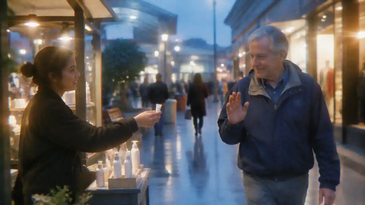 Lesson 483 Saying No Thanks to a Kiosk Seller