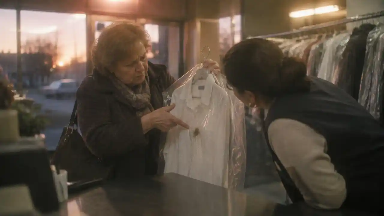 Lesson 552 Picking Up Dry Cleaning With a Stain