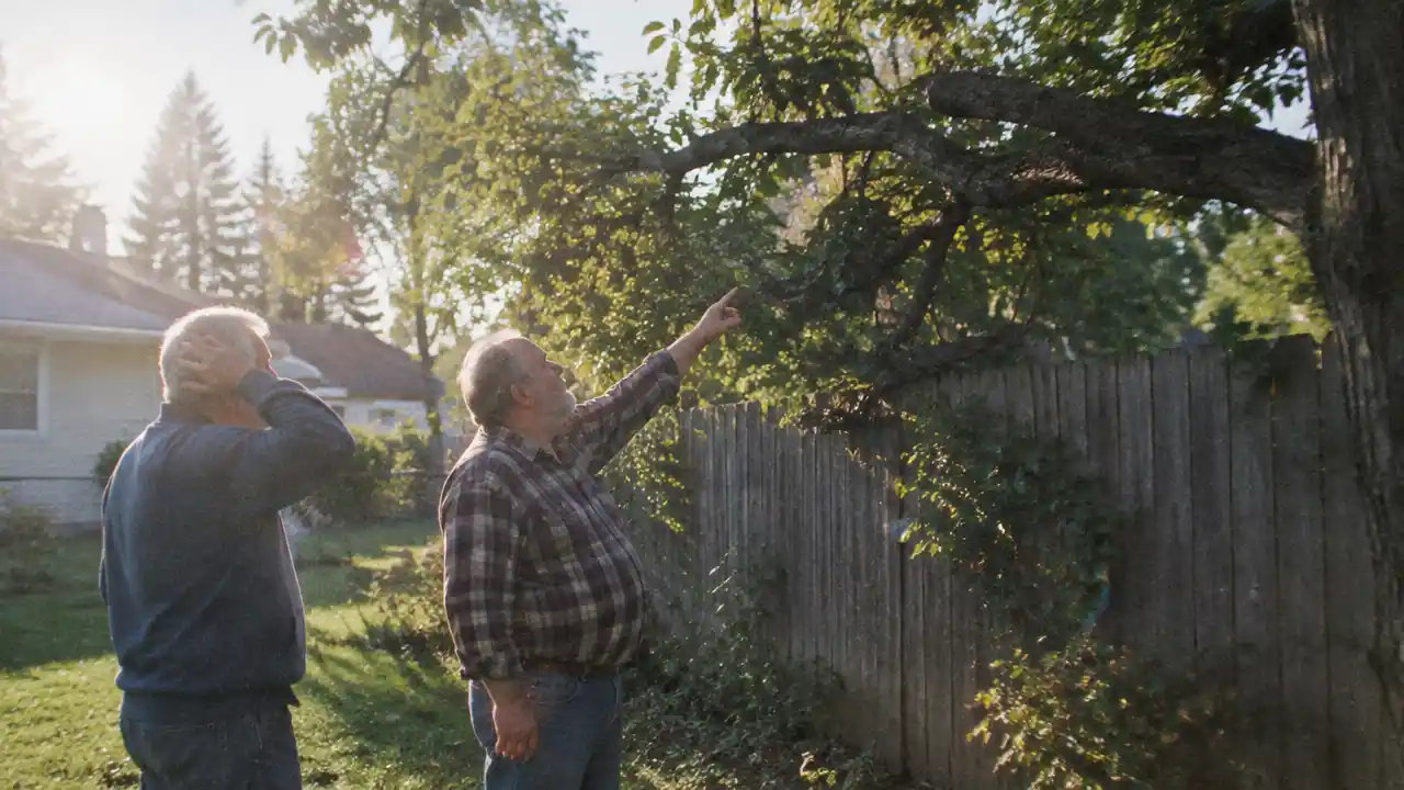Lesson 807 Talking About a Branch Over the Fence